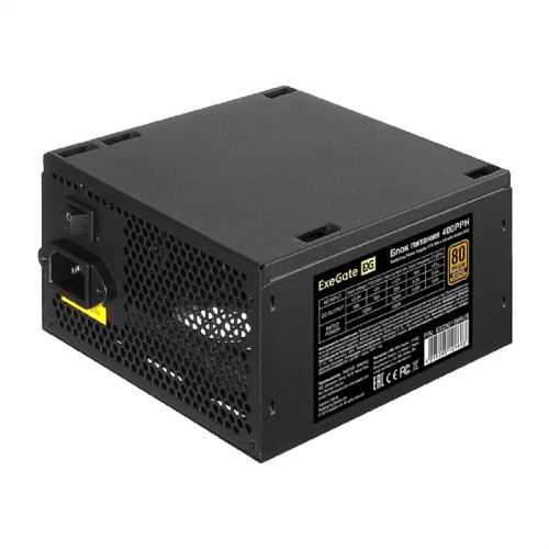 Блок питания Exegate EX292159RUS-OEM Блок питания 400W ExeGate 80 PLUS® Bronze 400PPH-OEM (ATX, APFC, КПД 88% (80 PLUS Bronze), 12cm fan, 20+4pin, 4+4pin, 2xPCI-E, 5xSATA, 3xIDE, Box, black)