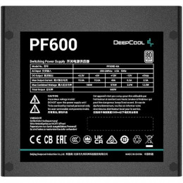 Блок питания Deepcool ATX 600W PF600 / V2 80 PLUS  (20+4pin) APFC 120mm fan 6xSATA RTL