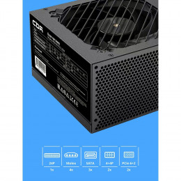Блок питания CBR ATX 750W 80+ Bronze, DC-DC, APFC, 0.6mm, 24pin, 1*8-pin(4+4P), 1*6+2pin, 3*SATA, 4*IDE, 12cm fan, 1.2м кабель питания, черный PSU-ATX750-12GM BOX