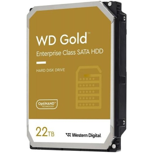 Жесткий диск 22TB WD Gold  (WD221KRYZ) SATA III 6 Gb/s, 7200 rpm, 512Mb buffer