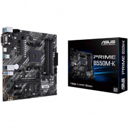 Материнская плата ASUS PRIME B550M-K (Socket AM4, mATX, 4xDDR4(128GB), VGA/DVI/HDMI, 1xPCIe 4.0x16/2xPCIe 3.0, 1xLAN, 4xSATA 6Gb/s, 2xM.2, 6xUSB 3.2, 1xPS/2)