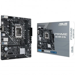 Материнская плата ASUS PRIME H610M-D D4  (Socket 1700, mATX, 2xDDR4(64GB), VGA/HDMI 2.1, 1xPCIe 4.0x16/1xPCIe 3.0, 1xLAN, 4xSATA 6Gb/s, 1xM.2, 1xCOM, 2xUSB 3.2, 4xUSB 2.0, 1xPS/2)