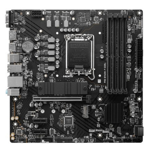 Материнская плата MSI PRO B760M-P DDR4 LGA1700, 4xDDR4 4xSATA3 RAID 2xM.2 HDMI DP mATX RTL