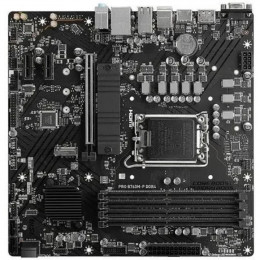 Материнская плата MSI PRO B760M-P DDR4 LGA1700, 4xDDR4 4xSATA3 RAID 2xM.2 HDMI DP mATX RTL
