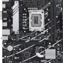 Материнская плата ASUS PRIME B760M-K (Socket 1700, mATX, 2xDDR5(96GB), VGA/HDMI 2.1, 1xPCIe 4.0x16/2xPCIe 4.0, 1xLAN (2.5GbE), 4xSATA 6Gb/s, 2xM.2, 4xUSB 3.2, 2xUSB 2.0, 1xPS/2)