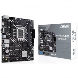 Материнская плата ASUS PRIME H610M-D (Socket 1700, mATX, 2xDDR5(96GB), VGA/HDMI 2.1, 1xPCIe 4.0x16/1xPCIe 3.0, 1xLAN, 4xSATA 6Gb/s, 1xM.2, 2xUSB 3.2, 4xUSB 2.0, 1xPS/2)