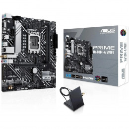 Материнская плата ASUS PRIME H610M-A WIFI (Socket 1700, mATX, 2xDDR5(96GB), VGA/DP/HDMI, 1xPCIe 4.0x16/1xPCIe 3.0, 1xLAN, Wi-Fi, BT, 4xSATA 6Gb/s, 2xM.2, 1xUSB 3.2, 4xUSB 2.0, 2xPS/2)