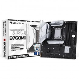 Материнская плата MAXSUN MS-Terminator B760M D5 (Socket 1700, mATX, 4*DDR5, DP/HDMI, 4*SATA3, 3*M.2, 1xPCI-E x16 /1xPCI-E x4, 6*USB 2.0,  2*USB 3.2 Gen1, LAN 1*2.5G, RTL)