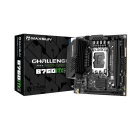 Материнская плата MAXSUN MS-Challenger B760ITX D5 (Socket 1700, mini-ITX, 2*DDR5, 2*HDMI/2*DP, 4*SATA3,  2*M.2, 1xPCI-E x16,  4*USB 2.0,  2 x USB 3.2 Gen1, LAN 1*1G/1*2.5G,  RTL)