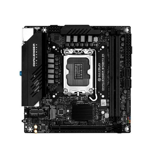 Материнская плата MAXSUN MS-Challenger B760ITX D5 (Socket 1700, mini-ITX, 2*DDR5, 2*HDMI/2*DP, 4*SATA3,  2*M.2, 1xPCI-E x16,  4*USB 2.0,  2 x USB 3.2 Gen1, LAN 1*1G/1*2.5G,  RTL)