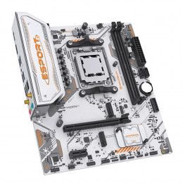Материнская плата MAXSUN MS-eSport B850M WIFI ICE (Socket AM5, mATX, 2*DDR5(96Gb), DP/HDMI,  2*SATA3, 2*M.2,  1*PCIEx16/1*PCIEx1, 2*USB2.0, 4*USB 3.0, Bluetooth,  Wi-Fi 802.11ax, RTL)