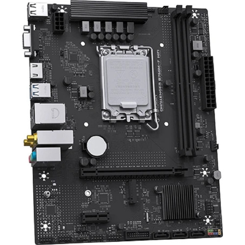 Материнская плата MAXSUN MS-Challenger B760M-F WIFI (Socket 1700, mATX, 2*DDR4(64Gb), VGA/HDMI, 3xSATA3, 1*M.2,1xPCI-E x16/1xPCI-E x1, 2*USB 2.0, 2*USB 3.2 Gen1, LAN 1*1G, Bluetooth, Wi-Fi 802.11ac, RTL)