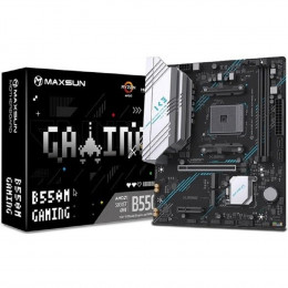 Материнская плата MAXSUN MS-B550M GAMING WIFI (Socket AM4, mATX, 2*DDR4, VGA/HDMI, 2*SATA3, 2*M.2, 1*PCIEx16/1*PCIEx4, 4*USB 2.0, 2*USB 3.2 Gen1, Wi-Fi 5,  LAN 1*1G, RTL)