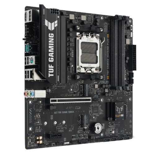 Материнская плата ASUS TUF GAMING A620AM-PLUS (SocketAM5, mATX, 4xDDR5(256GB), 2xDP/HDMI, 2xPCIe 4.0x16/1xPCIe 3.0, 1xLAN (2.5GbE), 4xSATA 6Gb/s, 2xM.2, 2xUSB 3.2, 4xUSB 2.0, 1xPS/2) 