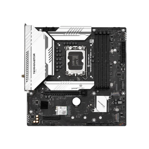 Материнская плата MAXSUN MS-Terminator B760M D4 WIFI V2 (Socket 1700, mATX, 4*DDR4(128Gb), DP/HDMI, 4*SATA3, 3*M.2, 1*PCIEx16/1*PCIEx4, 4*USB2.0, 2*USB 3.2, LAN 1*2,5 G, Bluetooth, Wi-Fi 802.11ax, RTL)