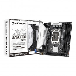Материнская плата MAXSUN MS-Terminator B760ITX D4 WIFI V3 (Socket 1700, mini-ITX, 2*DDR4(64Gb), DP/HDMI, 4*SATA3,  2*M.2, 1xPCI-E 5.0 x16, 4*USB 3.2, 1*Type-C,  LAN 1*2.5G,  RTL)