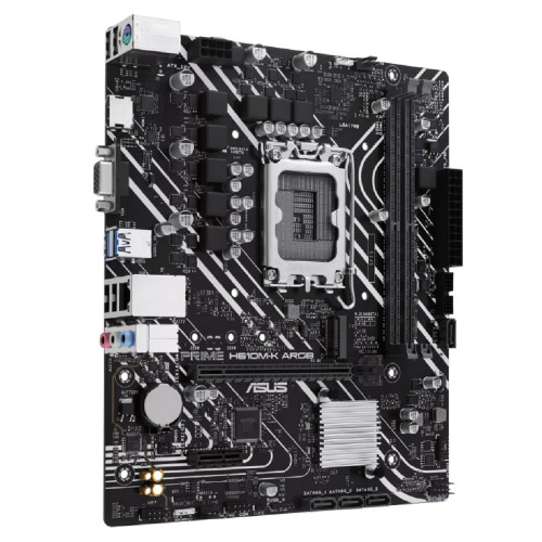 Материнская плата ASUS PRIME H610M-K ARGB (Socket 1700, mATX, 2xDDR5(96GB), VGA/HDMI 2.1, 1xPCIe 4.0x16/1xPCIe 3.0, 1xLAN, 4xSATA 6Gb/s, 1xM.2, 2xUSB 3.2, 4xUSB 2.0, 1xPS/2)