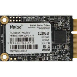 носитель информации Накопитель SSD Netac mSata N5M 128GB NT01N5M-128G-M3X TLC