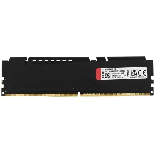 Модуль памяти Kingston DDR5 DIMM 32GB DRAM 5200MHz CL40 FURY Beast Black KF552C40BB-32