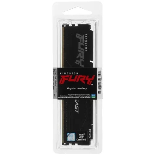 Модуль памяти Kingston DDR5 DIMM 32GB DRAM 5200MHz CL40 FURY Beast Black KF552C40BB-32
