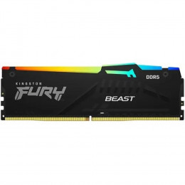 Модуль памяти Kingston DDR5 DIMM 16GB DRAM 5200MHzCL40 FURY Beast Black KF552C40BBA-16