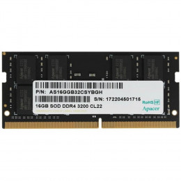 Модуль памяти Apacer DDR4 SODIMM 16GB  3200MHz  (PC4-25600) CL22 1.2V ES.16G21.GSH 