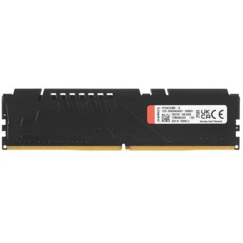 Модуль памяти Kingston DDR5 DIMM 16GB Fury Beast Black KF556C36BBE-16 5600MHz