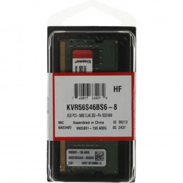 Модуль памяти Kingston DDR5  SODIMM 8GB 5600MT/s  Non-ECC CL46 1Rx16 KVR56S46BS6-8
