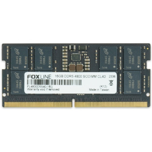 Модуль памяти Foxline DDR5 SODIMM 16GB 4800  CL 40 FL4800D5S40-16G