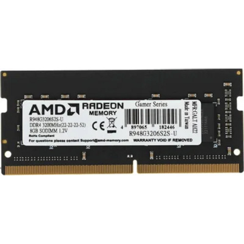 Модуль памяти AMD DDR4 SODIMM 8Gb  R9 Gamer Series 3200МГц OEM (R948G3206S2S-U )