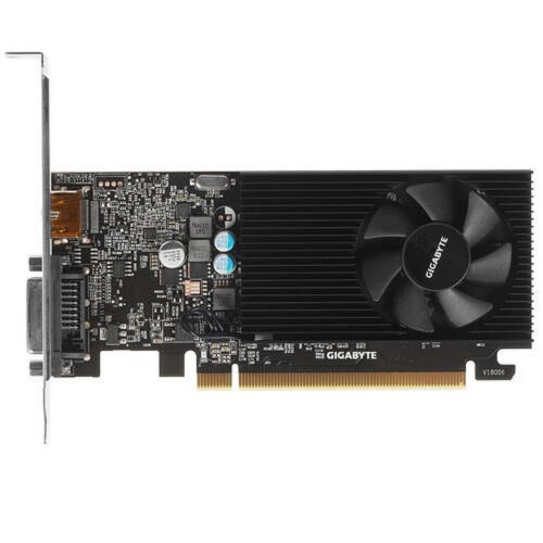 Видеокарта Gigabyte GV-N1030D4-2GL RTL (V1.0) nVidia GeForce GT 1030 2048Mb 64bit DDR4 1177/2100 DVIx1/HDMIx1/HDCP low profile